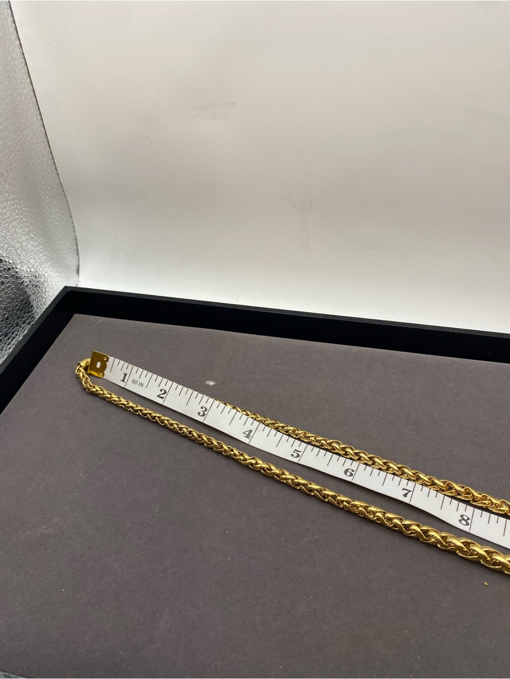 Classic Gold Tone Chunky Rope Chain Necklace with twisted link design - Picture 9 of 11